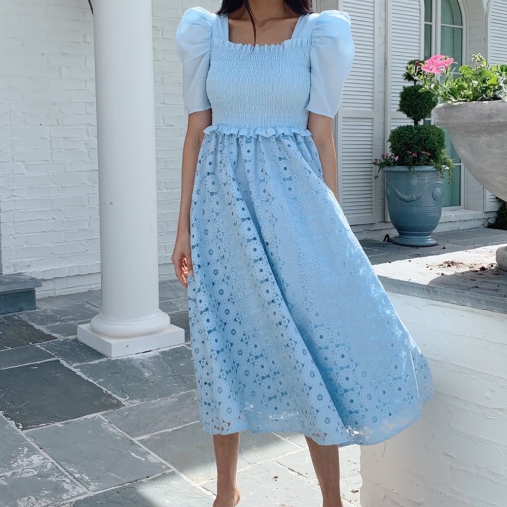 Smocked Waist A-line Dress